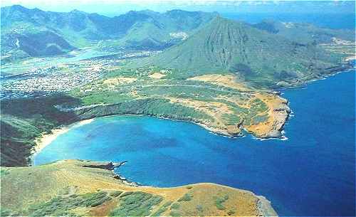 Hawaii: panorama sur Hanauma Bay dans l'île d'Oahu