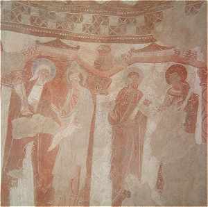 Eglise d'Areines: Fresque murale